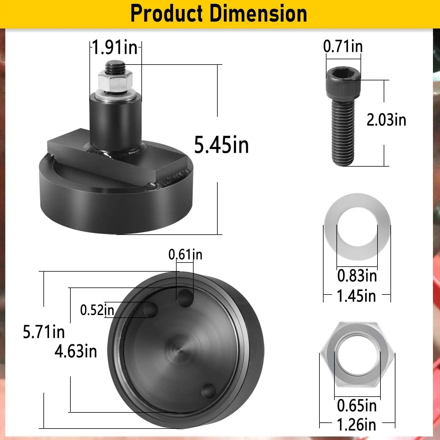 TM JT30040B Crankshaft Rear Main Seal Installer Fit for John Deere 152 164 180 202 219 239 329 359 414 Engine Install Tool