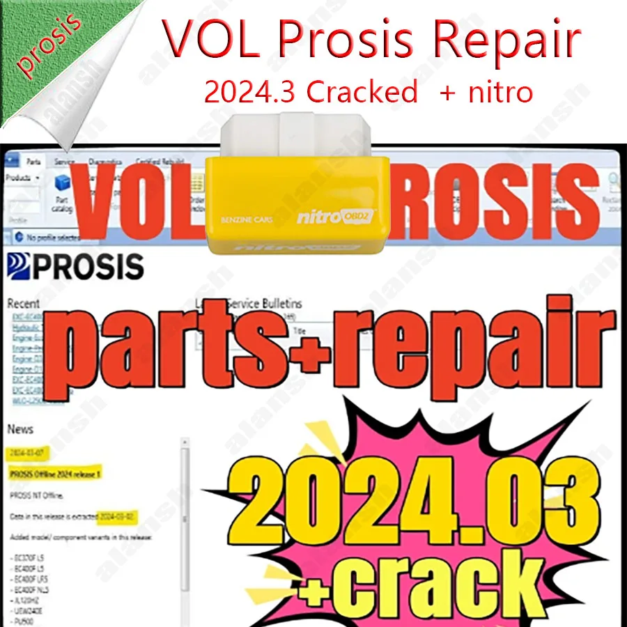 Активатор EPC для Volv PROSIS 2024,3, информационная система, строительное оборудование, треснувший + нитро