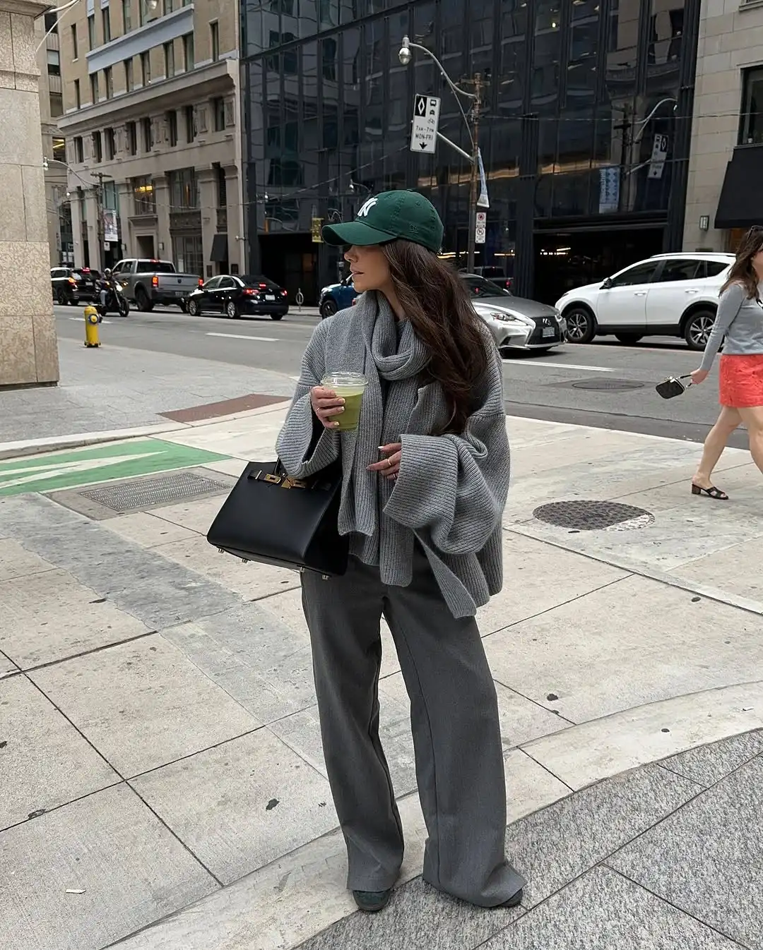 Pull tricoté gris décontracté pour femme, couleur unie, manches longues, col rond, ample, pour les déplacements, de rue, automne