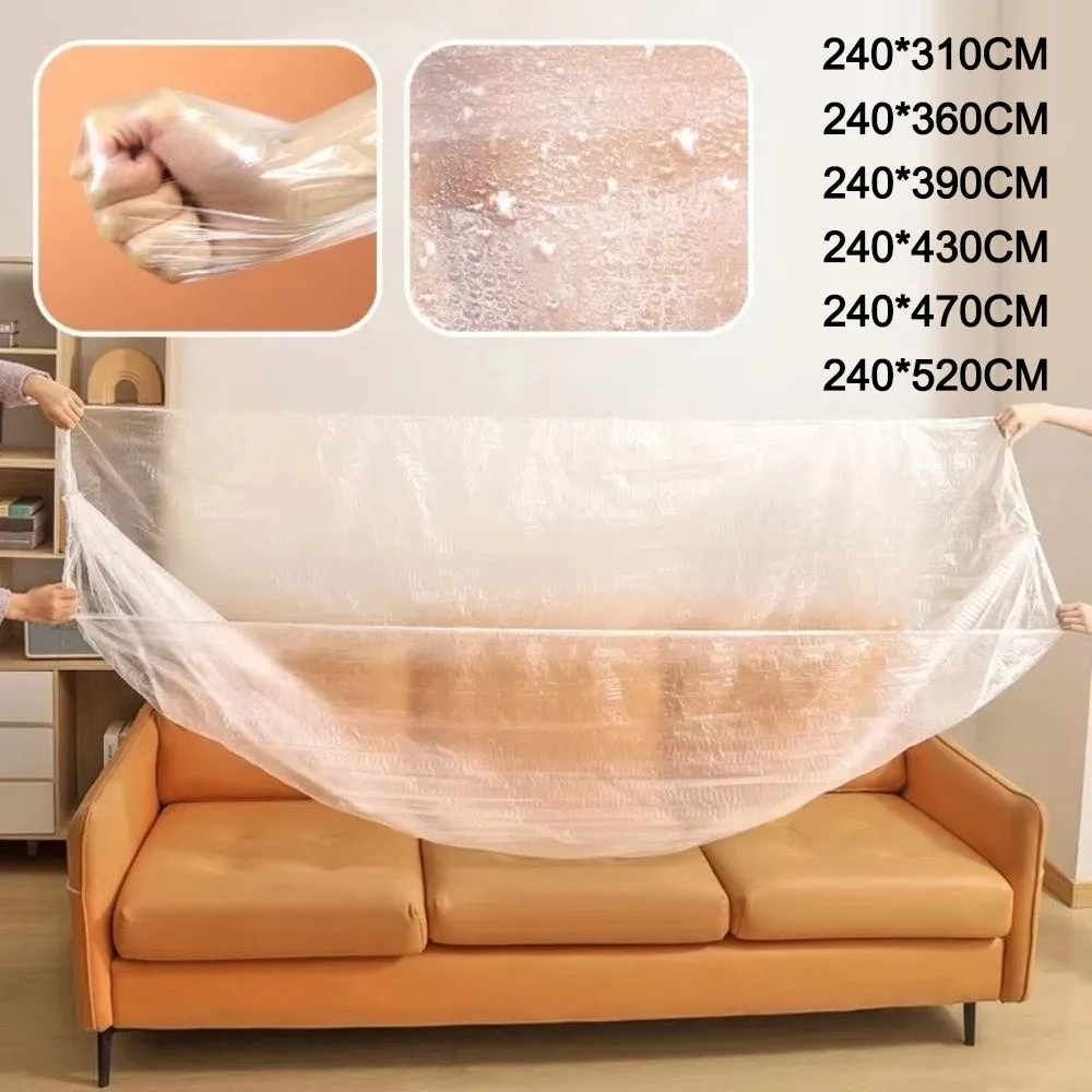 Transparent Disposable Dust Covers Elastic Drawstring Dust-proof Cover Waterproof Large Size Dustproof Film