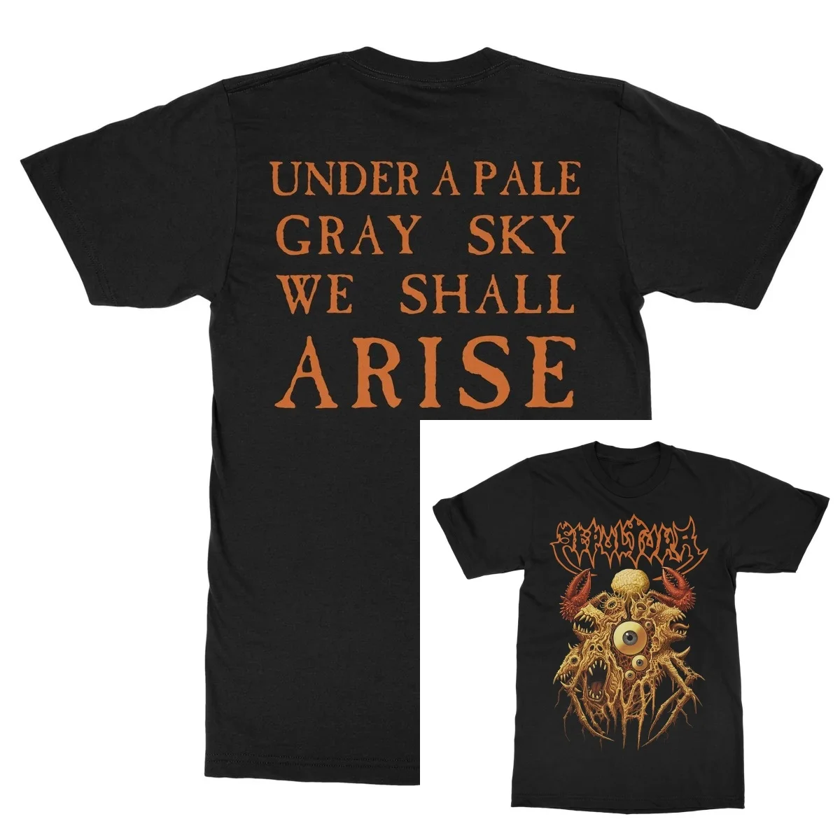 Gatecreeper Multi‑Eyed Grotesque Monster Graphic Print T‑Shirt, Features Weird Multi‑eyed Deformed Monster Graphic