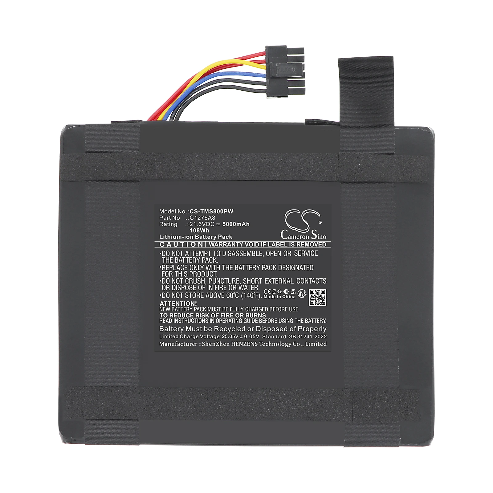 Cameron Sino 21.6V 5000mAh/6700mAh Replacement Lawn Mowers Battery C0914K9 C1276A8 for TerraMow S1200 V1000 S800 V600
