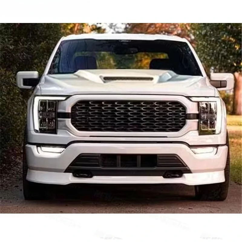 New High-quality Real Carbon Fiber MBJ-style Direct Replacement Front Bumper in Carbon Black Bolt-On for 2021-2024 for F-150 4