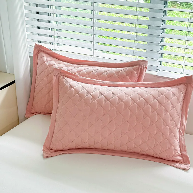 Summer new cool snow muscle cotton solid color pillowcase household comfortable single product pillowcase, no pillow core