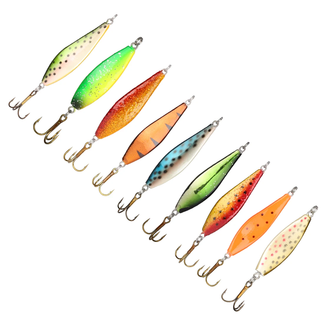 Original ZIGGE Jigging Fishing Lure 4.5CM 5.5CM 14G 18G Triple Hook Metal Spoon Bait Anti Corrosion Saltwater Fishing Tackle