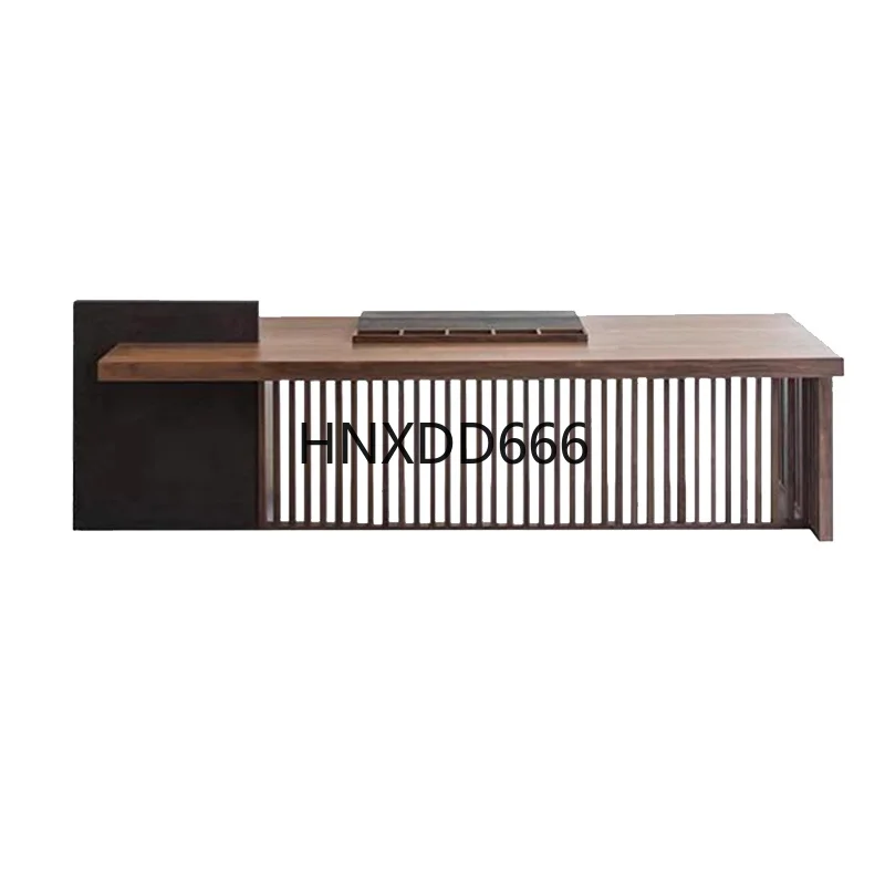 

New Chinese style tea table office black walnut tea table