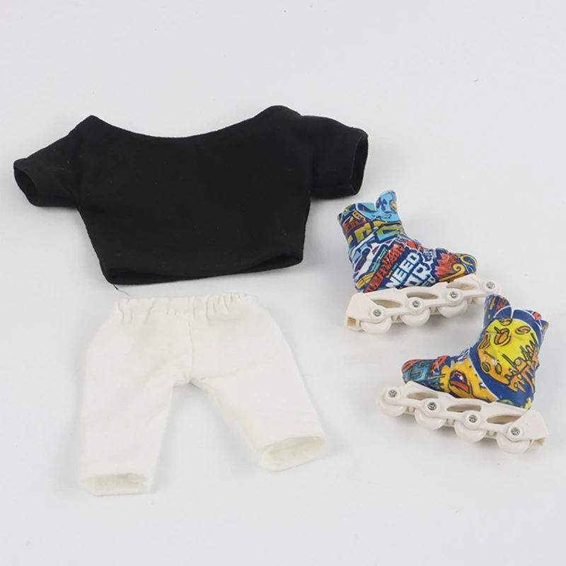 1 Paar Fingerschuh, niedliches Skateboard, Roller, Puppenschuh, Spielzeug, Griffbrett-Sneaker, Mini-Rollschuhe, Schlittschuhe