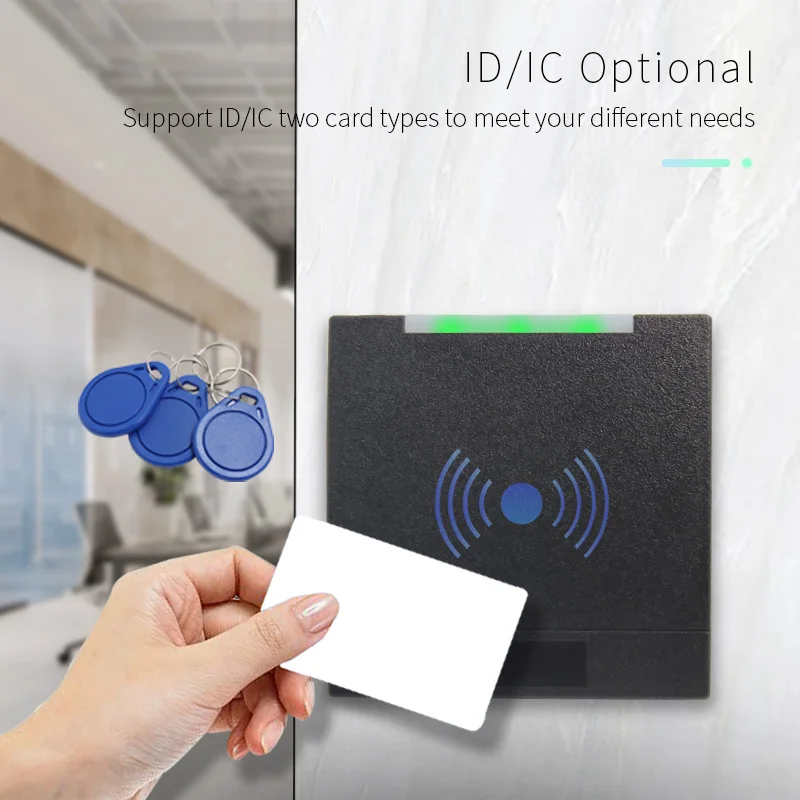 Modbus RTU RS485 RFID Card Reader 125KHz 03H/06H IP68 Waterproof Door Access Control for Industrial System Integration
