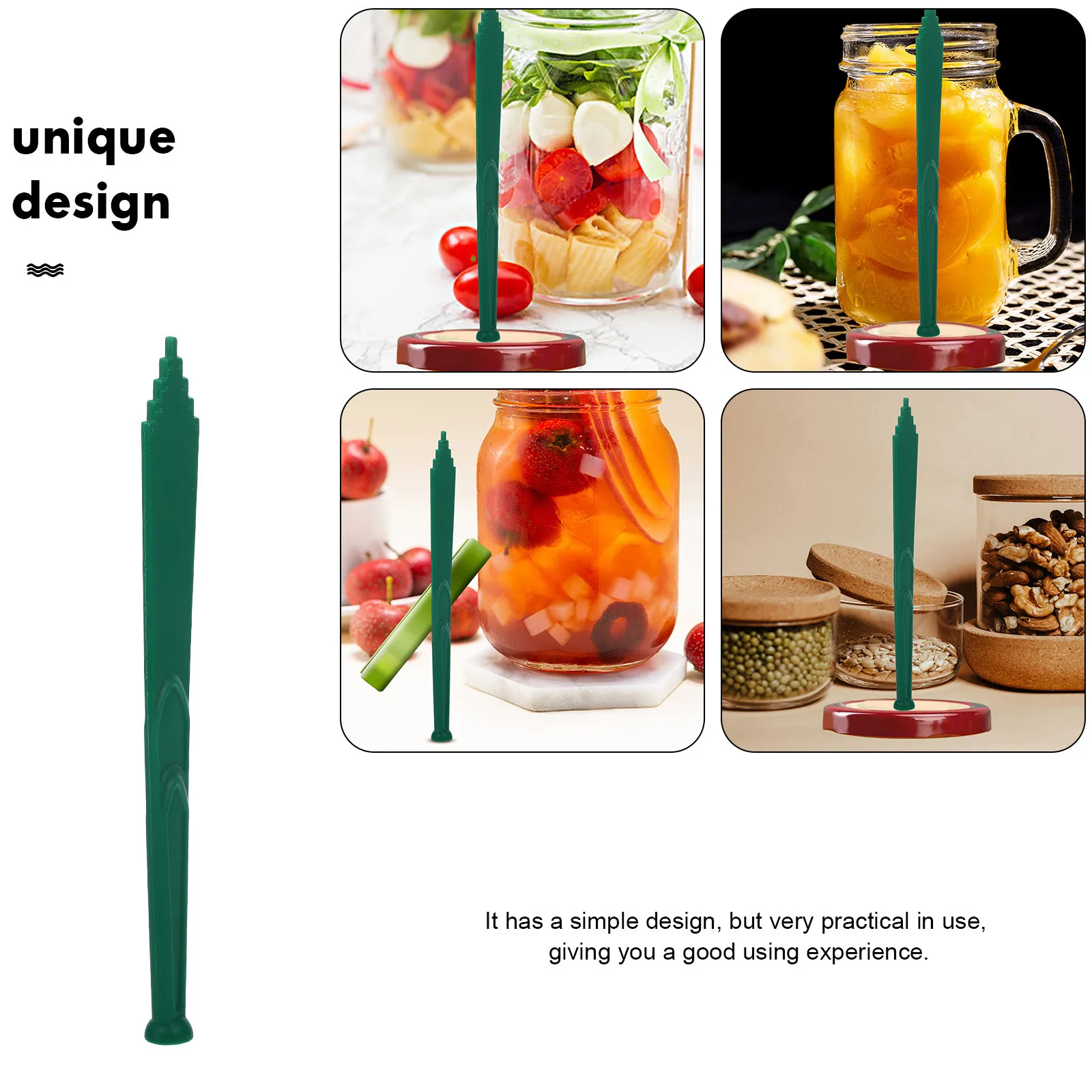 

Canning Lightweight Plastic Lid Lifter Measuring Tool Practical Bubble Remover for Kitchen Jars Canning Tools