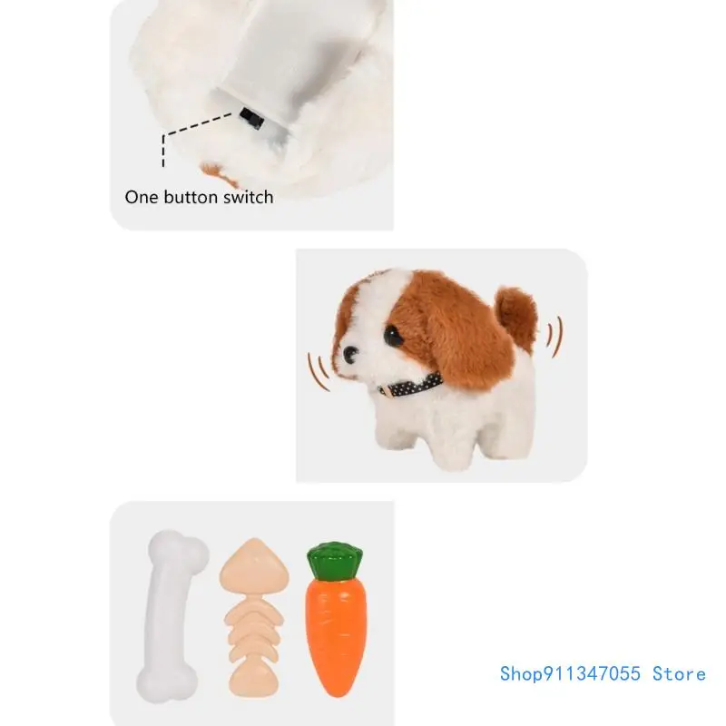 Crawl Learning Plush Pet Interactive Toy Puppy Dog Toy Preschool Electronic Gift Drop shipping