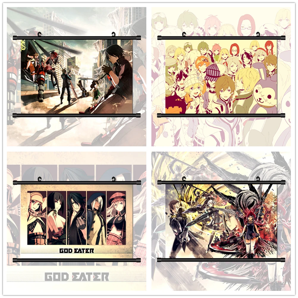 WTQ God Eater Anime Retro Poster HD Print Wall Poster Canvas Painting Anime Posters Wall Decor Poster Wall Art Picture Home Deco