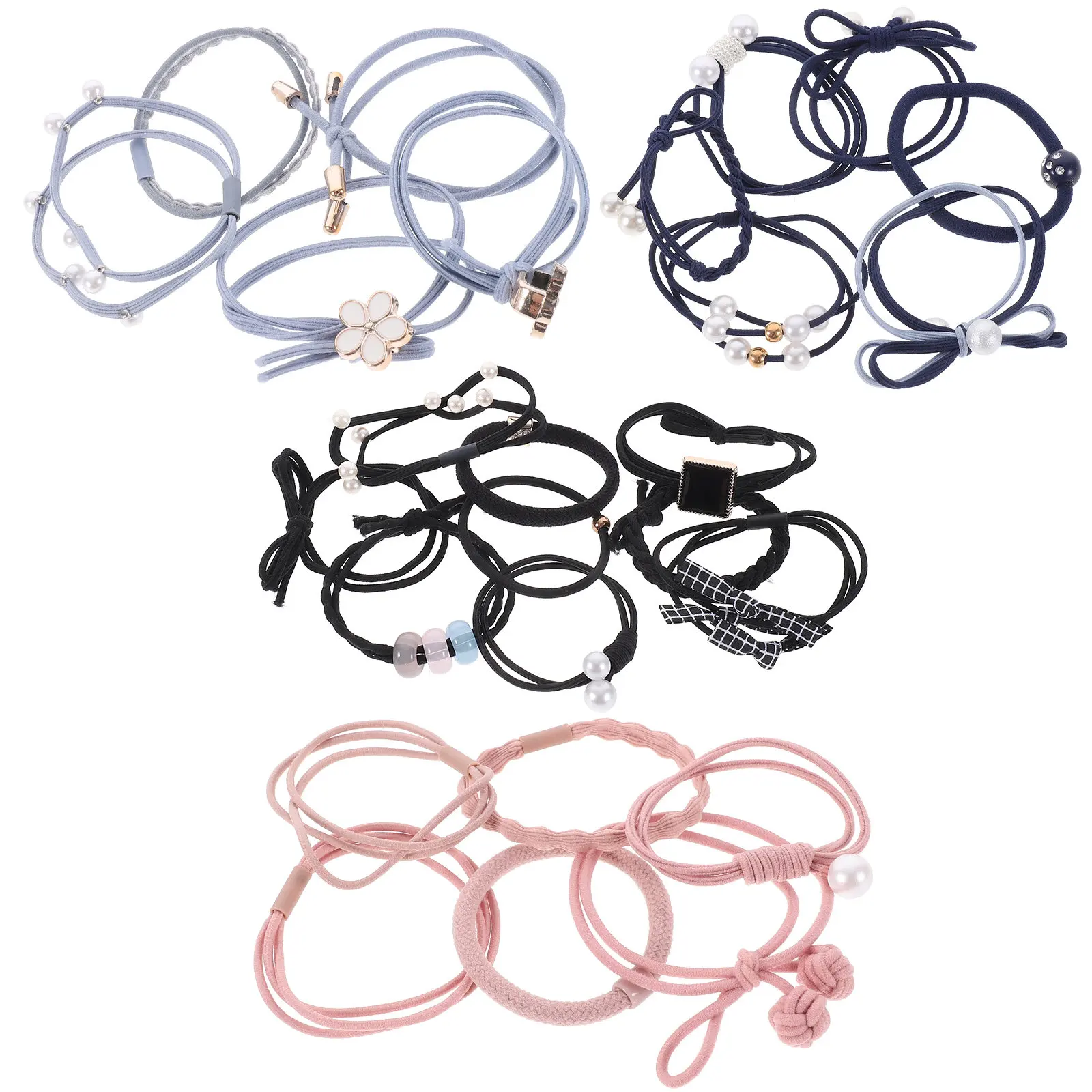 

24Pcs Reusable Hair Ties for Women Girls Elastic Hair Accessories Bright Color Fade Resistant Lightweight Wrist Wearable