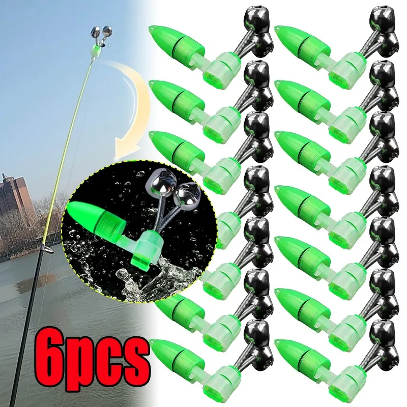 

Sea Rod Bell Alarm Light Fishing Rod Bell Rod Clamp Tip Clip Bells Ring Indicator Outdoor LED Night Fishing Tools Accessories
