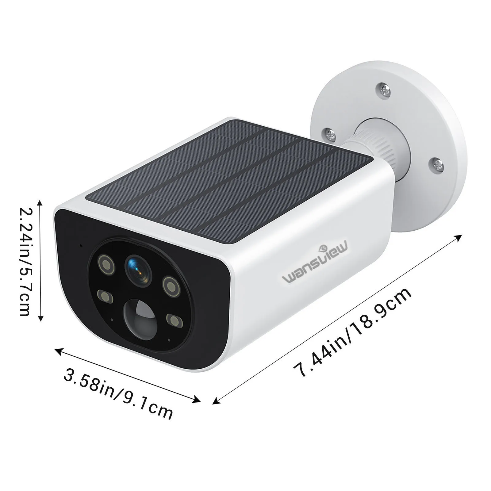 Draadloze beveiliging Wifi-camera Outdoor Solar Camera PIR Bewegingssensor Beveiliging Solar Camera Home Office Beveiliging