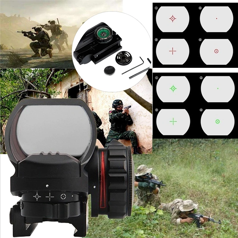 Tactical Holographic Sight for Glock, Holographic Sight, Red Dot, Track Installation, Outdoor Hunting, Live Shooter Game