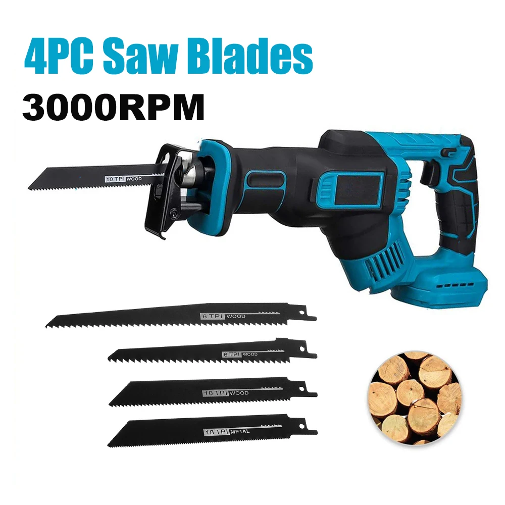 3000RPM Cordless Electric Reciprocating Saw For Makita 18V Battery Stepless Variable Speed Metal Wood Cutting Tool Electric Saw