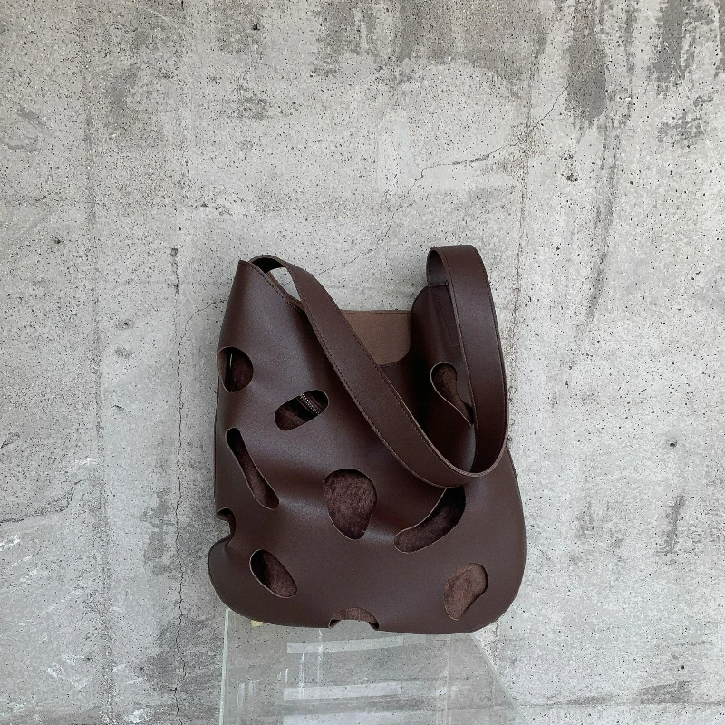 

Trendy Hollow Out Modern Stylish Shoulder Bags for Women Large Capacity Tote Bags Unique Design Crossbody Storage Bags