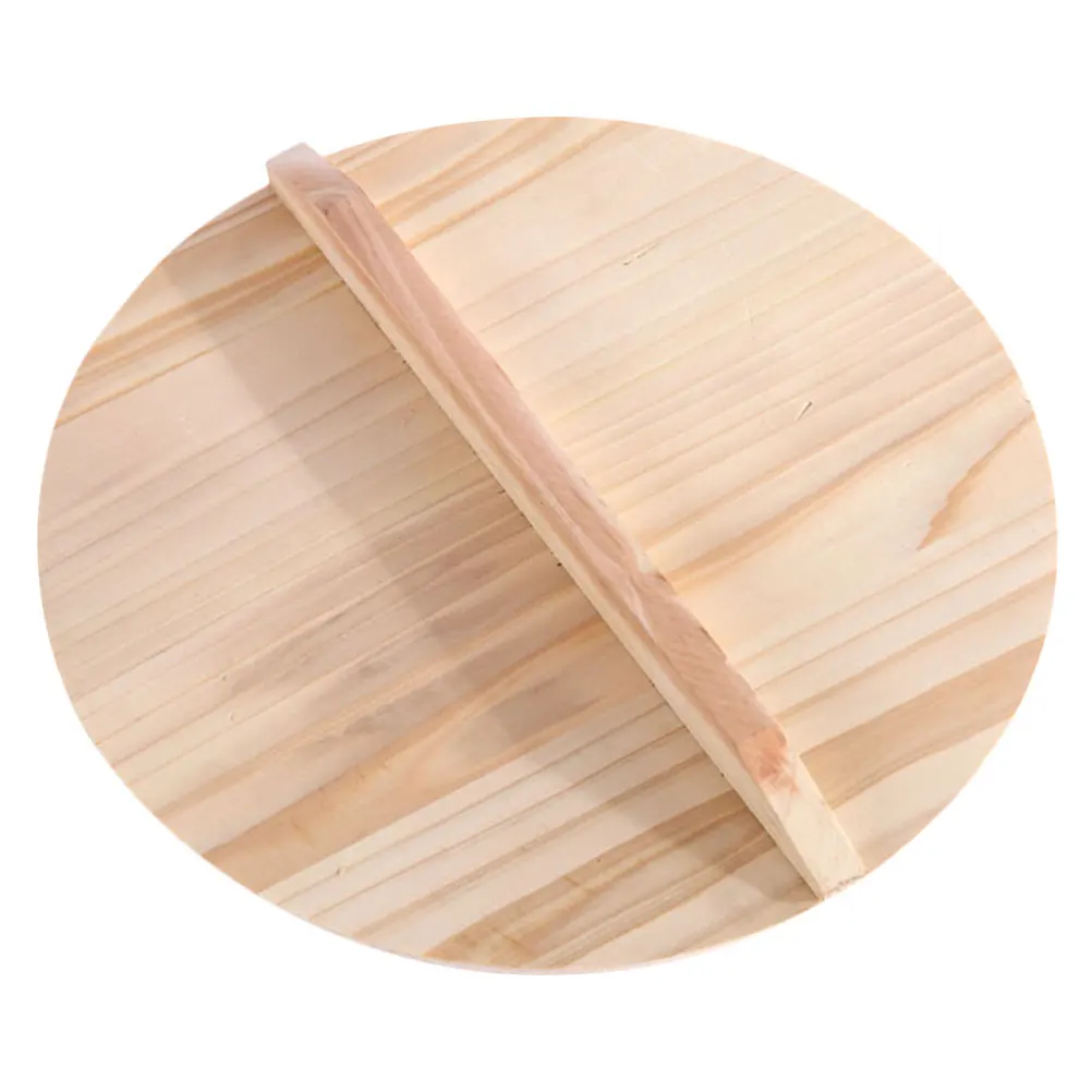 

Log Colored Pot Lid Wooden Protector Kitchen Gadget Pan Cover Home Cooking Tool Smooth Surface Waterproof Corrosion Resistant