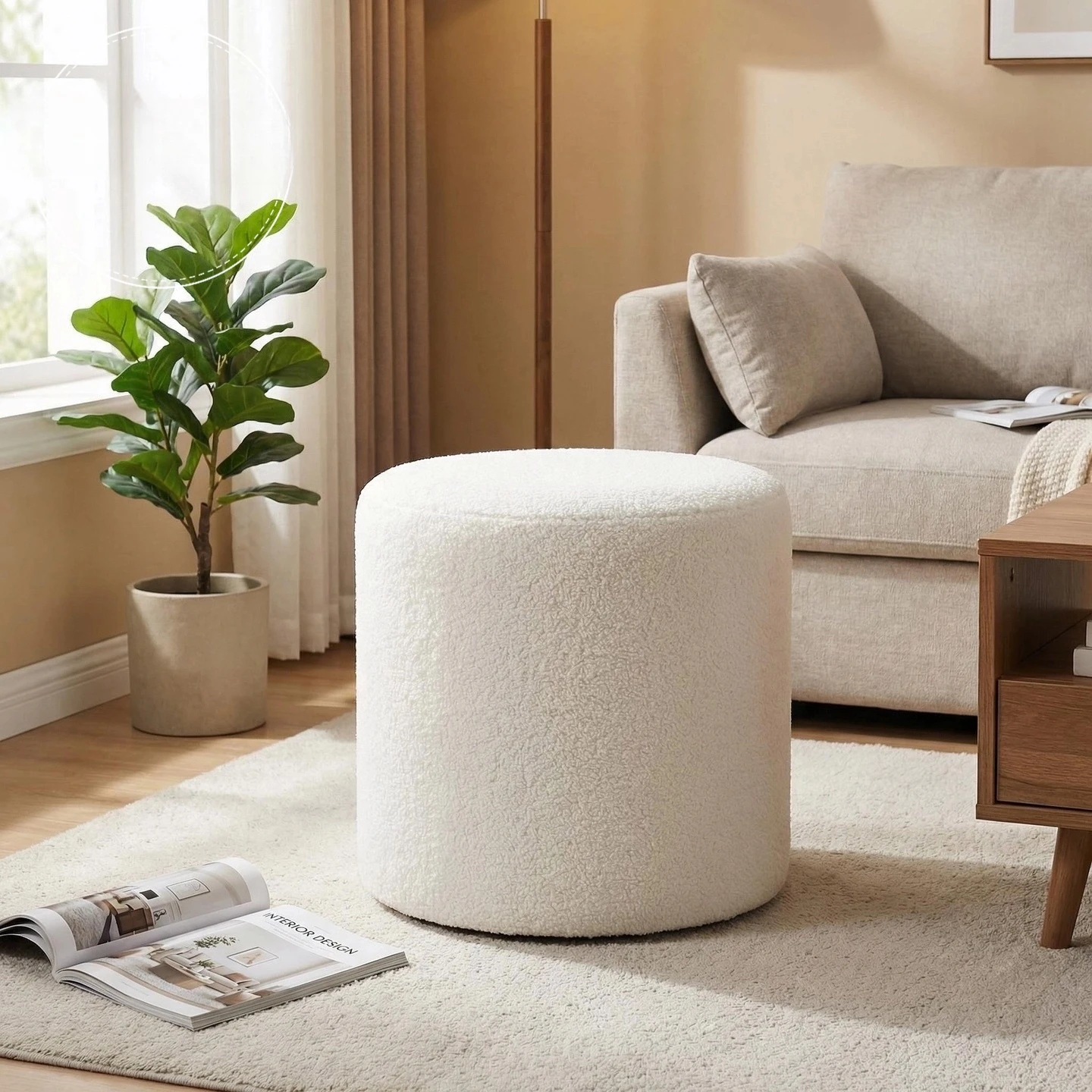 Nordic Low Foot Stool Piano Elegant Upholstered Office Foot Stool Dressing Tble Shoemaker Marche Pied Pliable Balcony Furniture