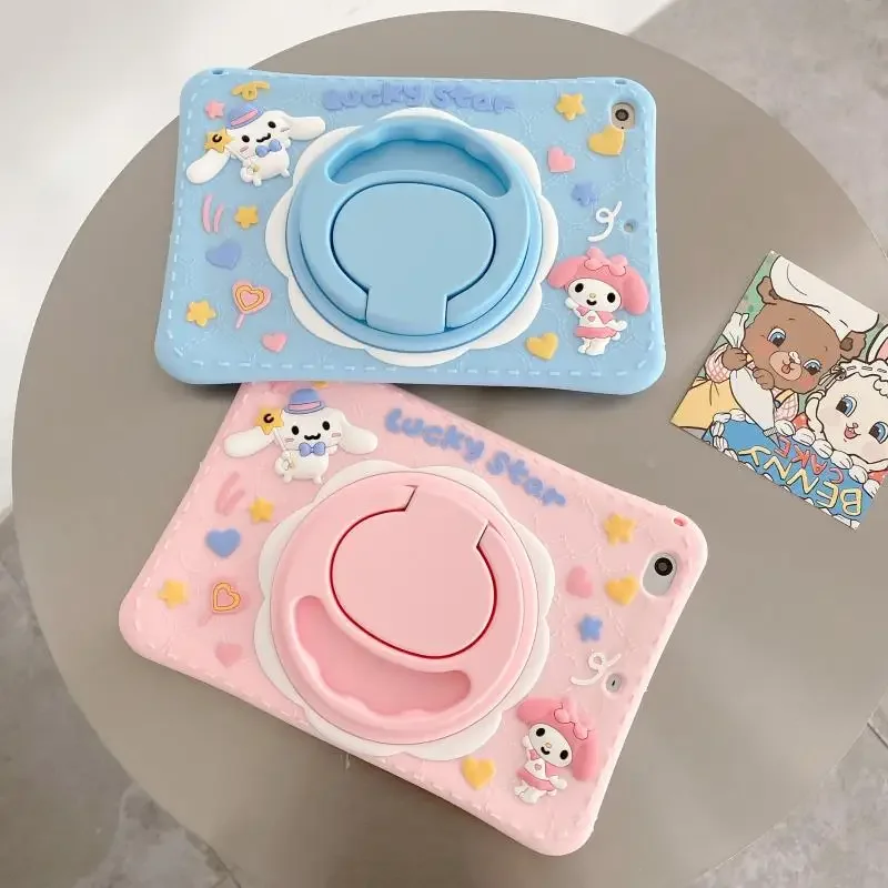 For Xiaomi pad 6 5 Pro Redmi Pad SE 11 10.6 2022 Case Soft Cartoon Silicone Kids Rotating Stand Cover Pad5 Pro Shockproof Funda