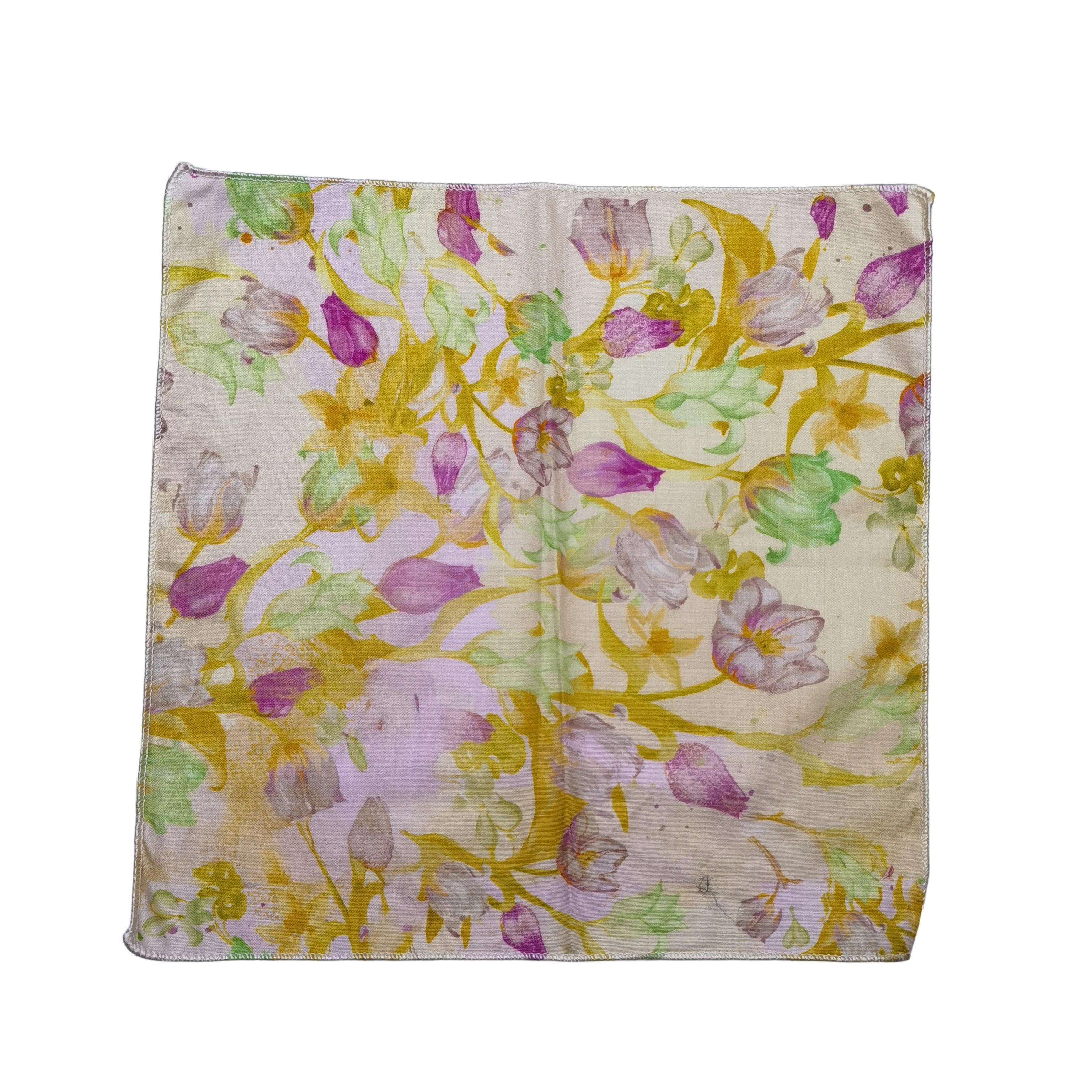 면 플로럴 손수건 꽃무늬 손수건 23cm 폭 여성&남성 캐주얼 파티 포켓 스퀘어 선물 턱시도 웨딩 보타이 액세서리