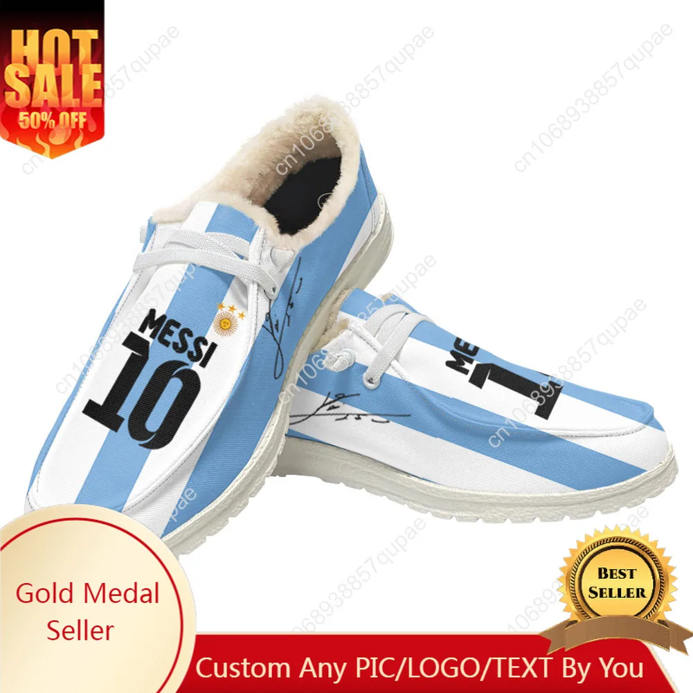 Miami Messi 10 Plush Casual Shoes Flat Shoe Men Breathable Casual Outdoor Lightweight Footwear Couple Custom Made Shoe