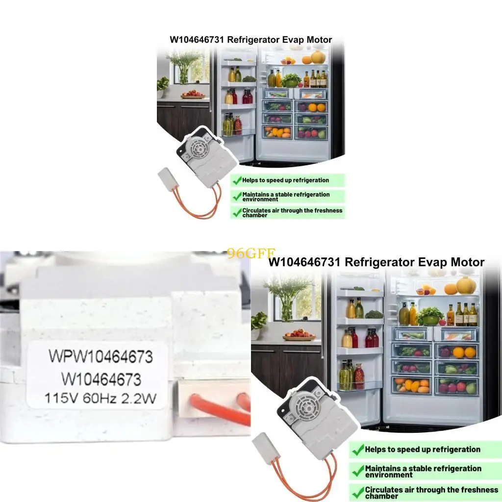 

96GF Plastic Evaporator Fan Motor for Refrigerator Cooling Easy Installation