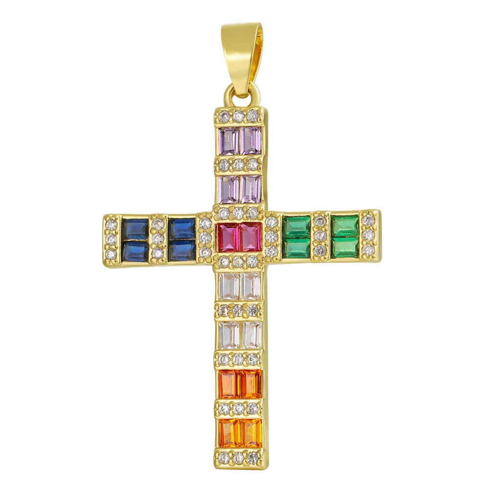 Juya 18K echt vergoldet kreative christliche Kreuz Charms für handgemachte Talisman Gebet religiöse Anhänger Schmuckherstellung – Detail 6