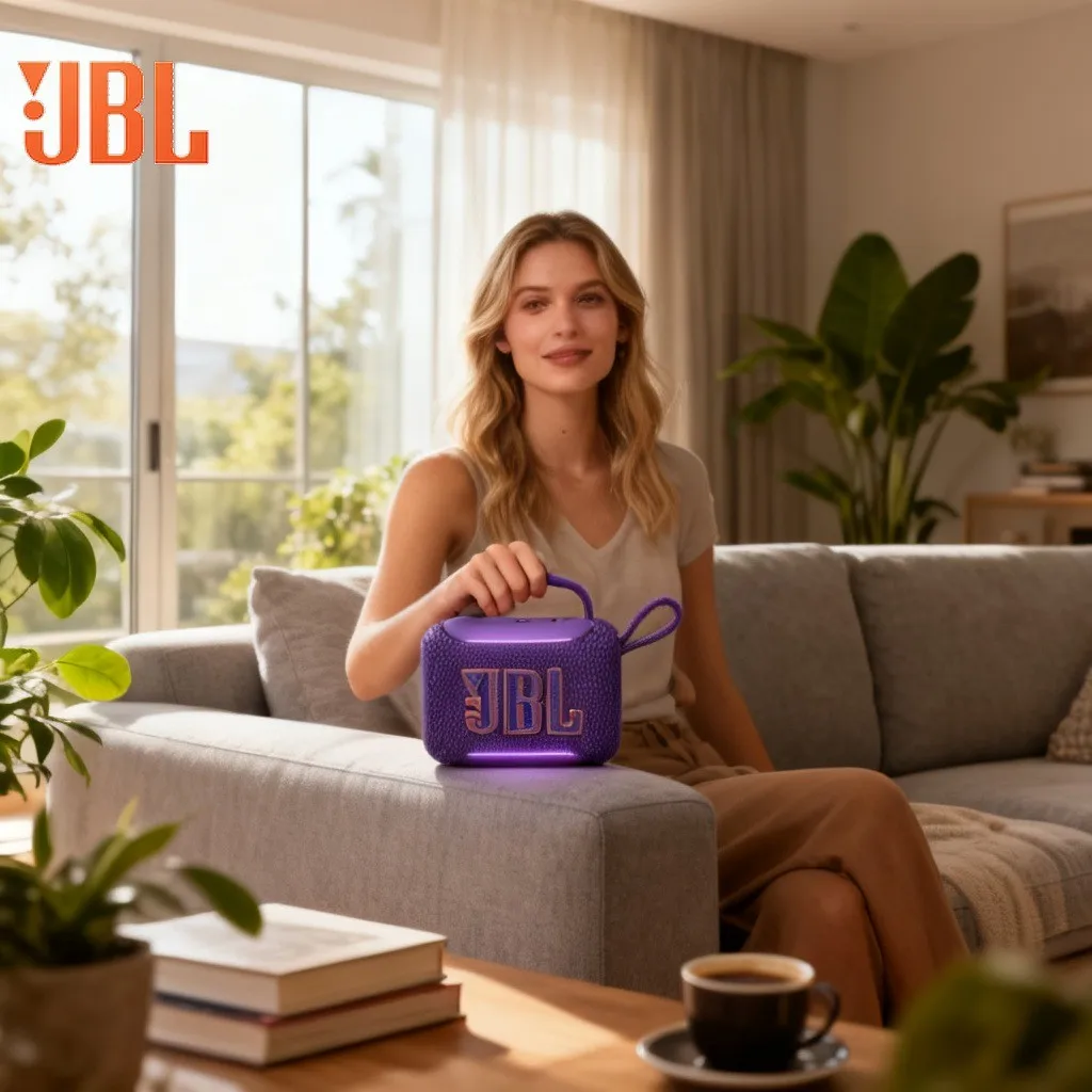 JBL GO5 Music Gold Brick 5th Gen Portable Bluetooth Speaker, Dustproof Waterproof Outdoor Speaker for Cycling & Hiking with Big