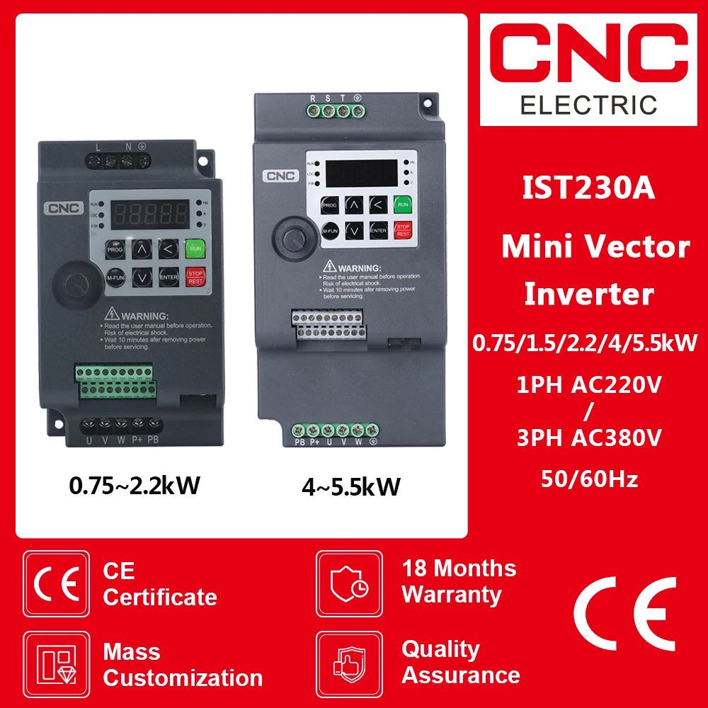 inversor de frequencia cnc conversor frequencia variavel 075kw 15kw 22kw 3p 220v 380v 230a 01