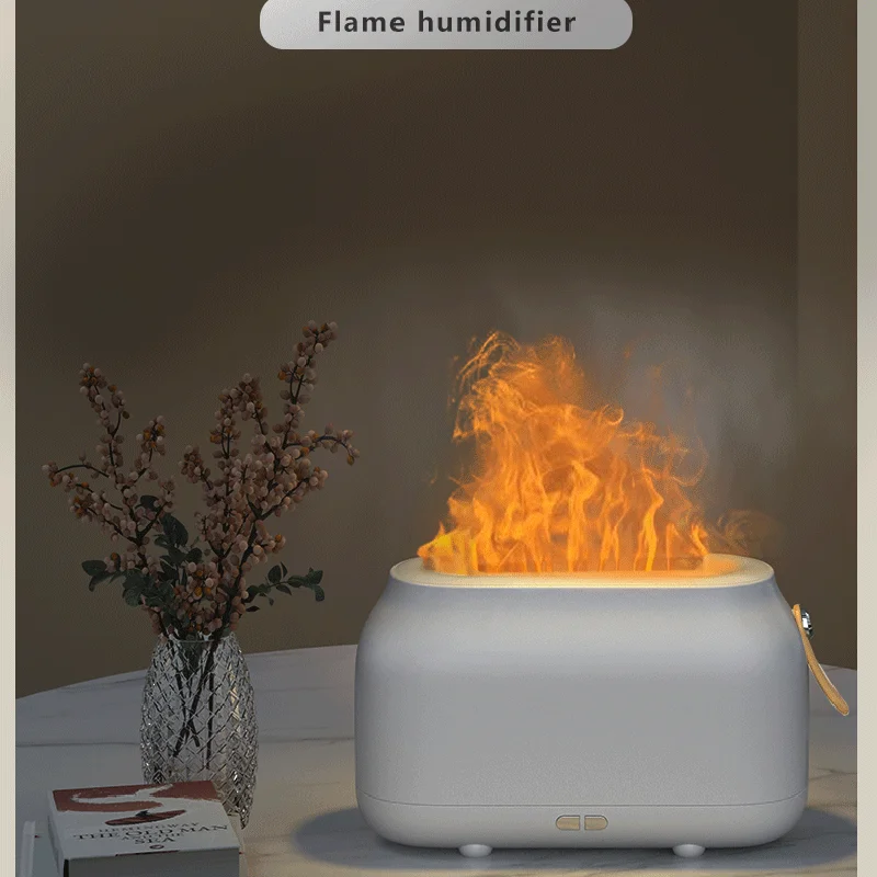Large Flame Air Humidifier usb Essential Oil Diffuser Ultrasonic Cool Mist Maker Fogger Humidificador LED Lamp Aroma Diffuser