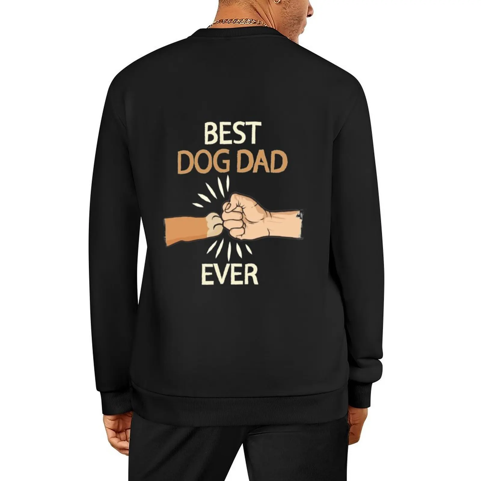 

Best Dog Dad Ever Paw Fist Bump Fathers Day Gift Magnet Pullover anime clothing new in hoodies & sweat-shirt
