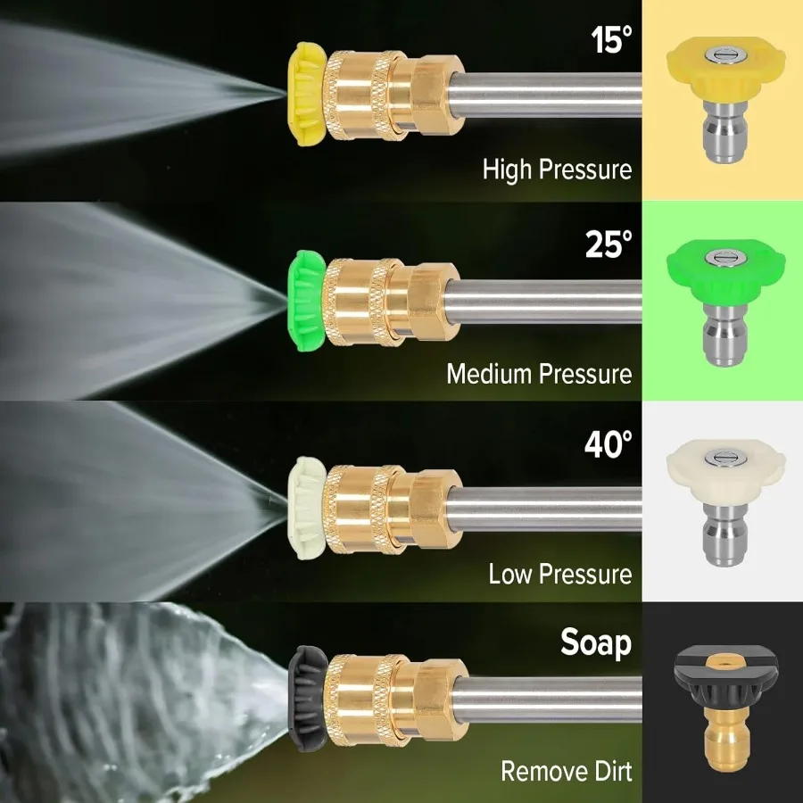 1.76 GPM 2300 PSI غسالة الضغط الكهربائية مع محرك طاقة عالي الأداء عصا متينة من الفولاذ المقاوم للصدأ 4 رذاذ قابل للتعديل رقم