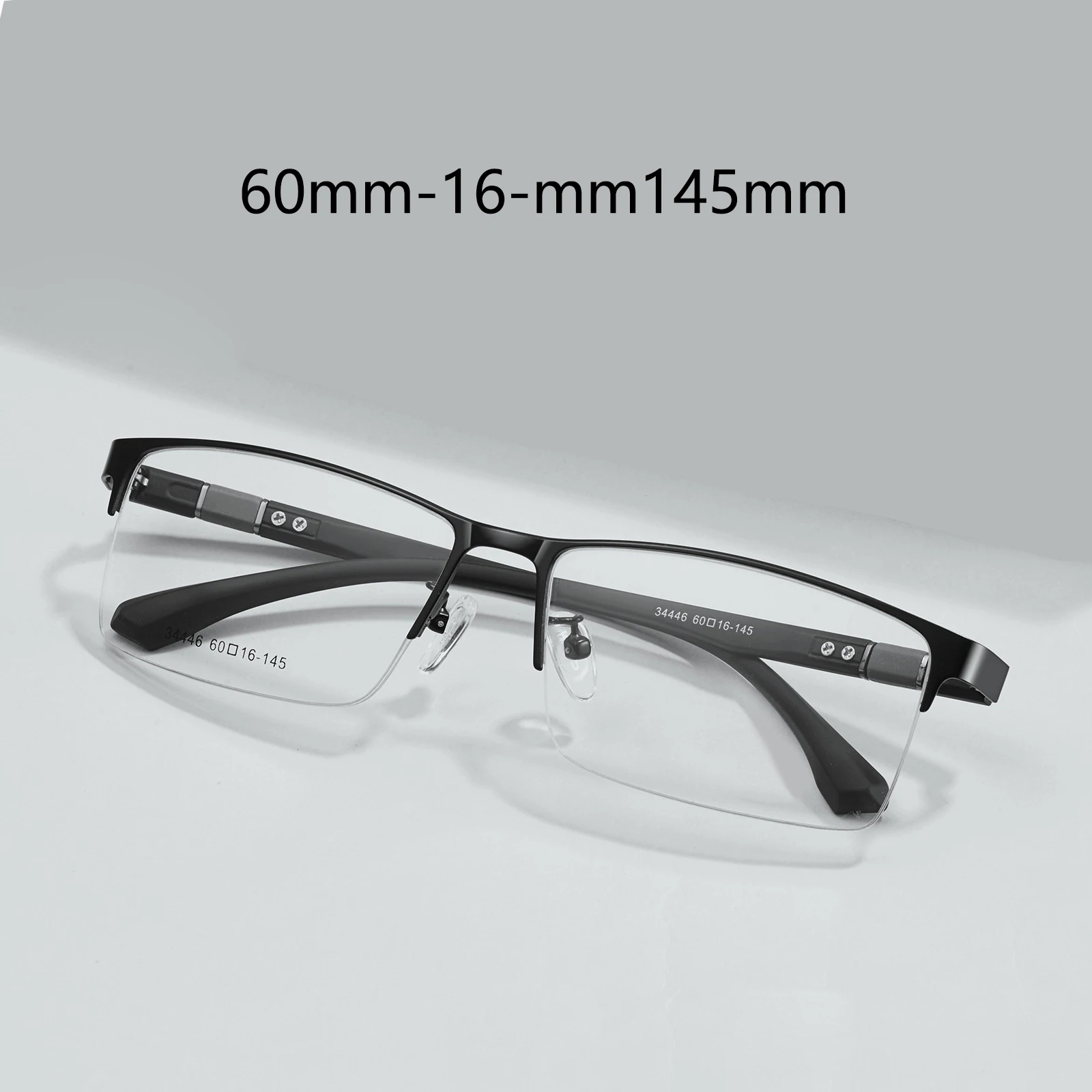 

Oversized Glasses Man Half frame Eyewear Business Ultra Light Alloy Spectacle Astigmatism Myopia Optical Prescription Eyeglasses