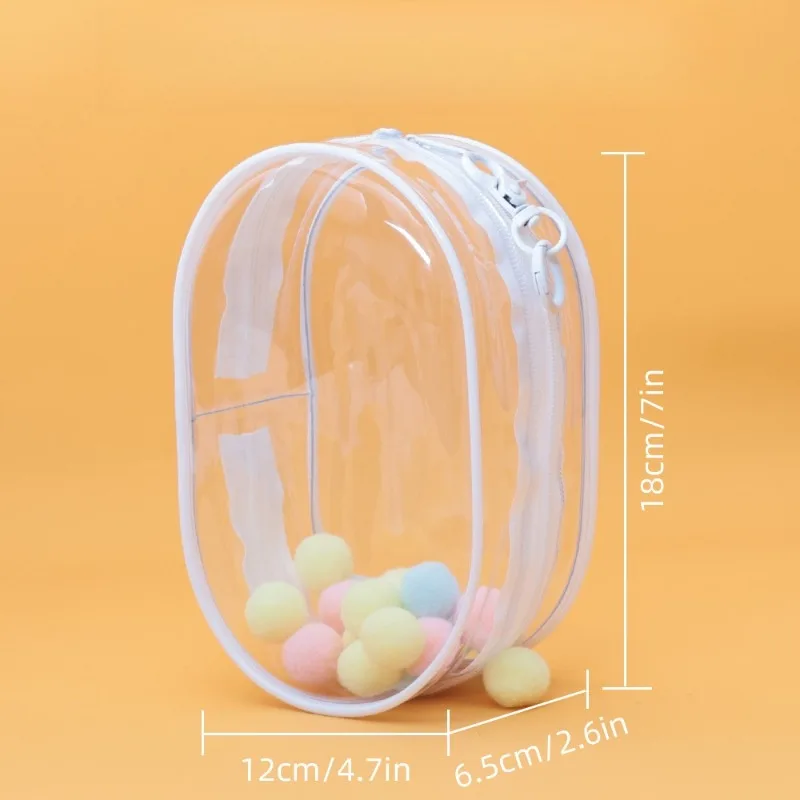 18cm vinyl doll protective cover pvc high transparent cartoon surrounding cotton doll multicolor walking baby bag can be hung.