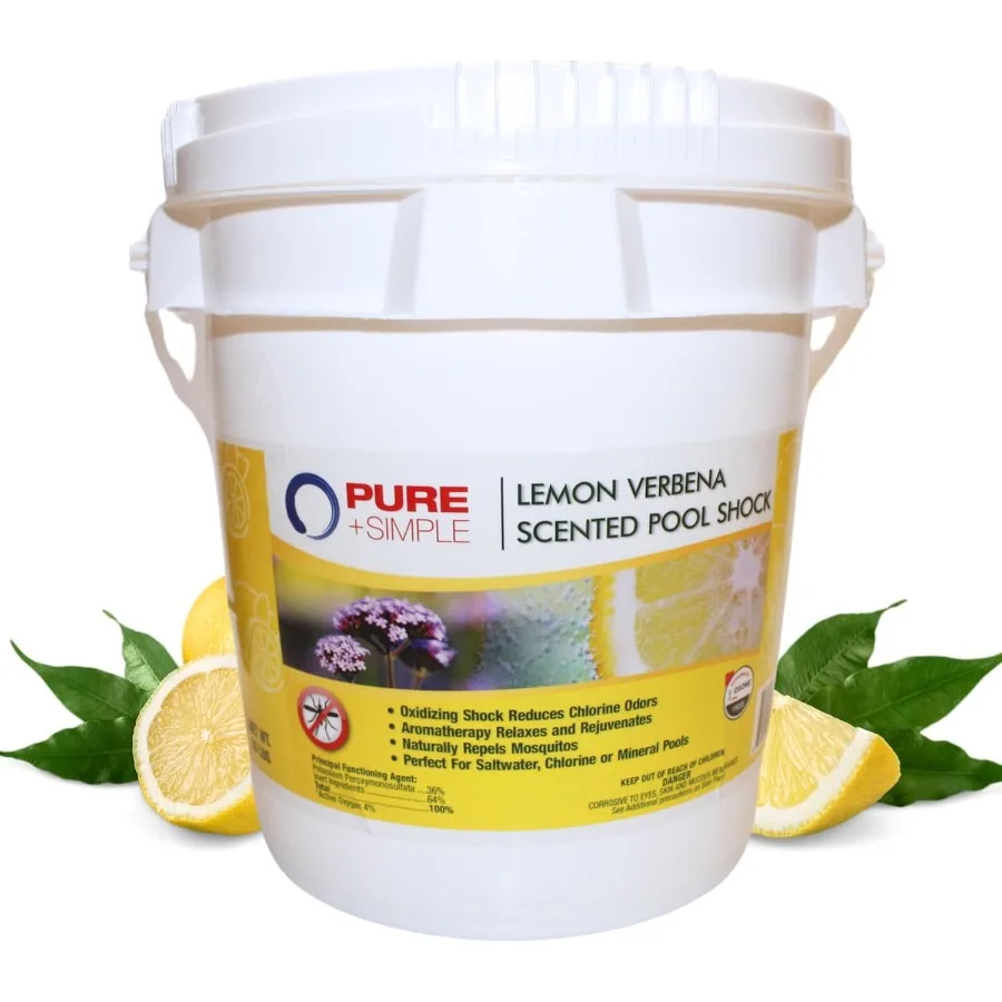 Choque de piscina sin cloro perfumado con limón: perfecto para todas las piscinas que incluyen agua salada, mejoran la claridad del agua y la seguridad durante disfrutar