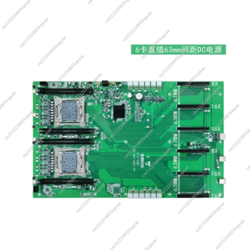 Dual X99 Motherboard 6 GPU Support AI Model Training Computing Workstation Mainboard for Desktop Server