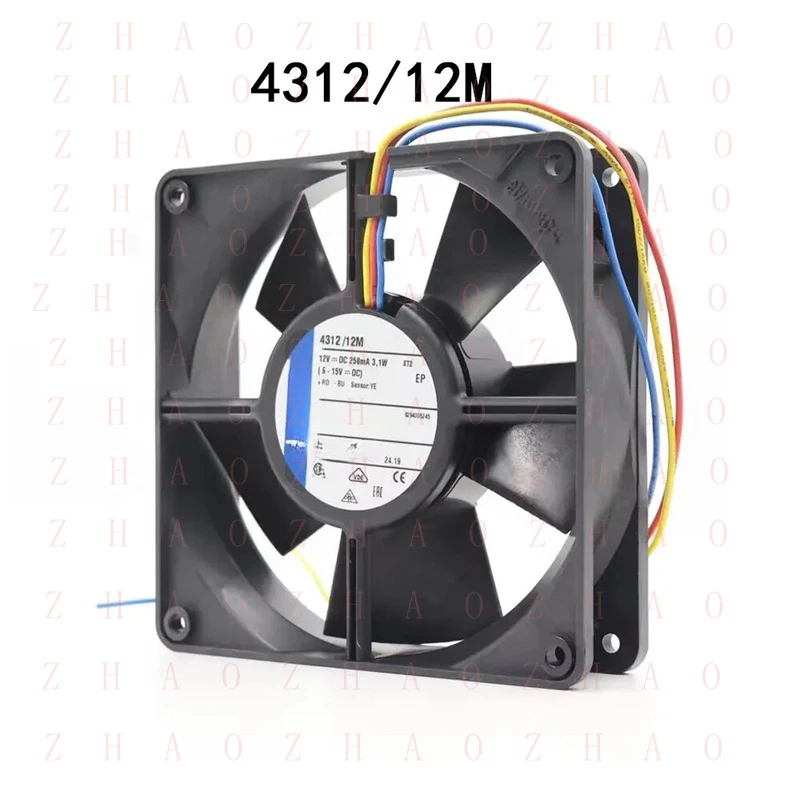 L+ for Ebmpaps Low-Energy Axial flow Fan 4312/12M 12VDC 2.8W 120*120*32mm radiator