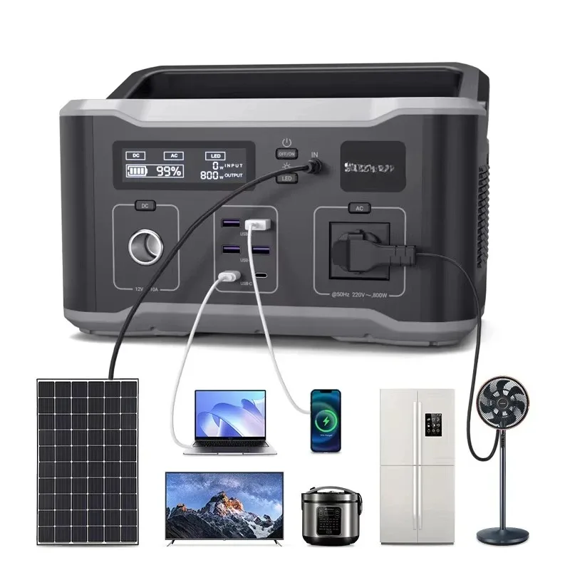 Solar generator 1000 watts hot-selling off-grid portable power station 1KW, with solar panels, for camping solar generator view 2
