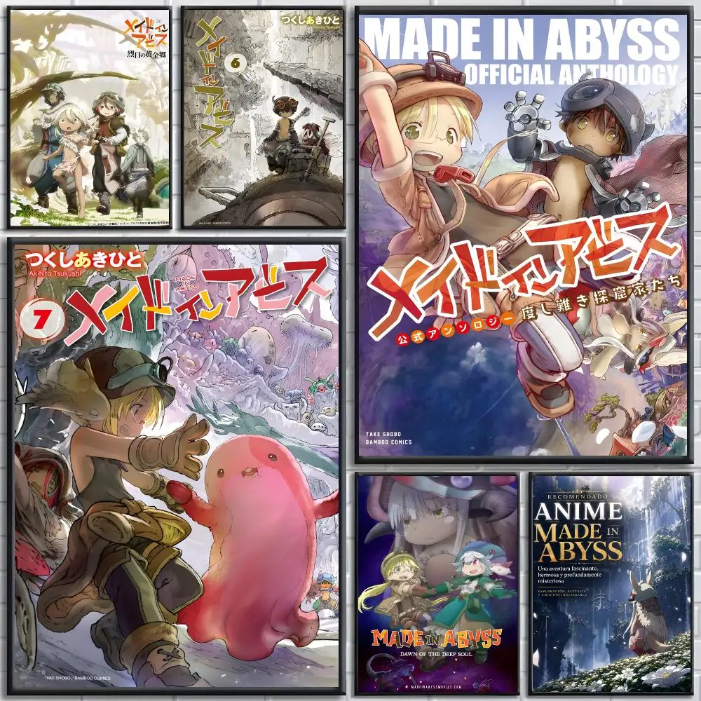 Anime Made in Abyss Poster poster Self-adhesive wall stickers, suitable for room decoration, high-quality printing.