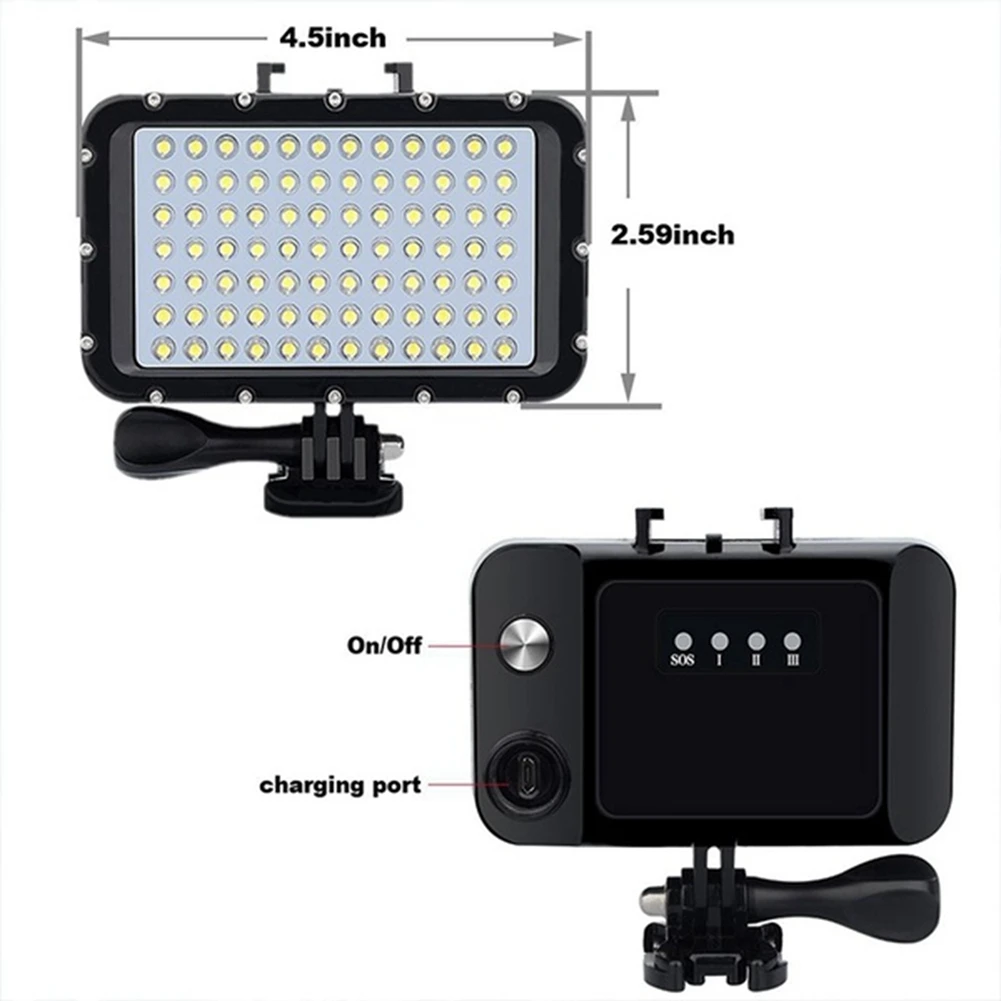 Y42A-2X Diving Light LED Dimmable Night Light Video Light Diving Und Erwater Light For Go Pro Hero