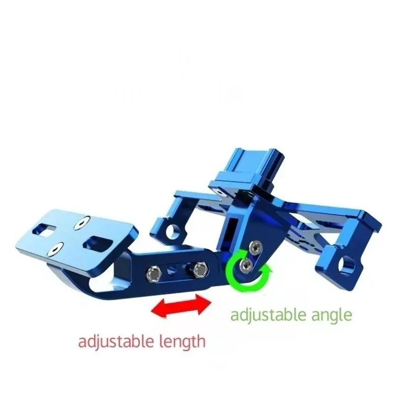 CNC Process Adjustable Motorcycle License Plate Holder Alloy Folding Adjustable Motos License Number Plate Install Frame