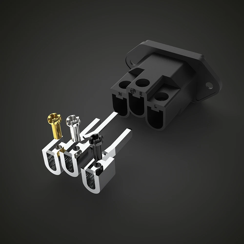 Viborg Pure Copper Gold/Rhodium Plated Inlet Power Plug Socket IEC Available VI06B AC 250V 15A Connectors