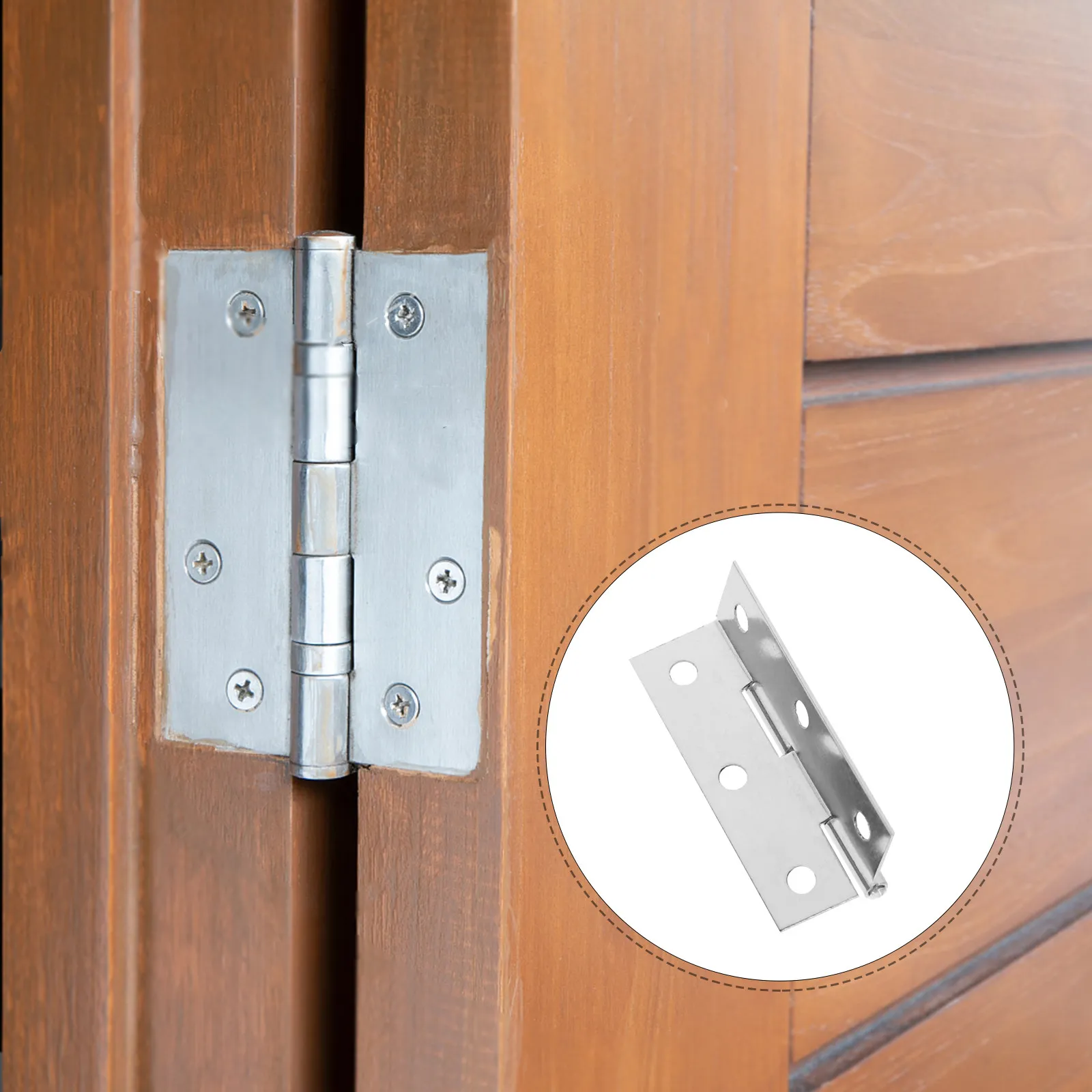 18Pcs Door Hinge Stainless Steel Heavy Duty for Wooden Box Jewelry Wine Toolbox Flap Back Drawer Butt Hinge Silver
