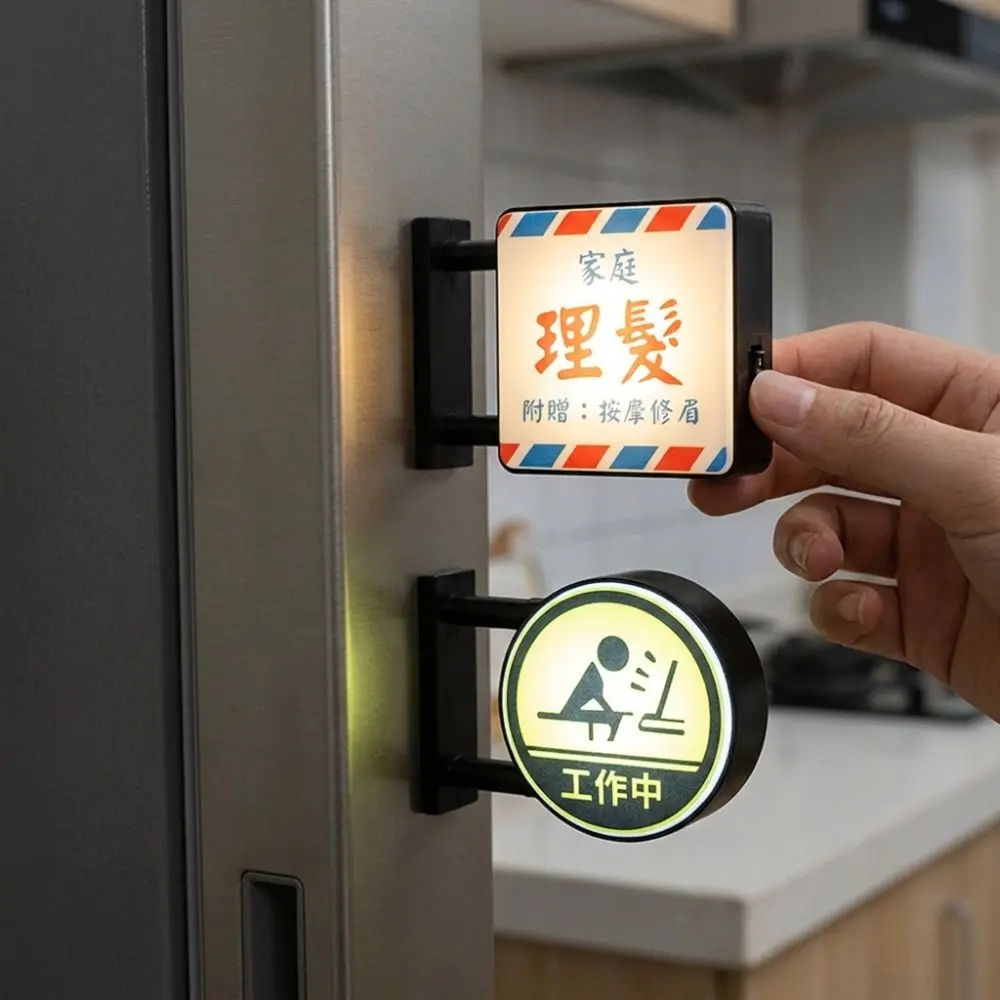 Plastic LED Light Refrigerator Magnet Novelty Mini Vintage Glowing Magnetic Advertising Sign Energy Saving Magnetic Base