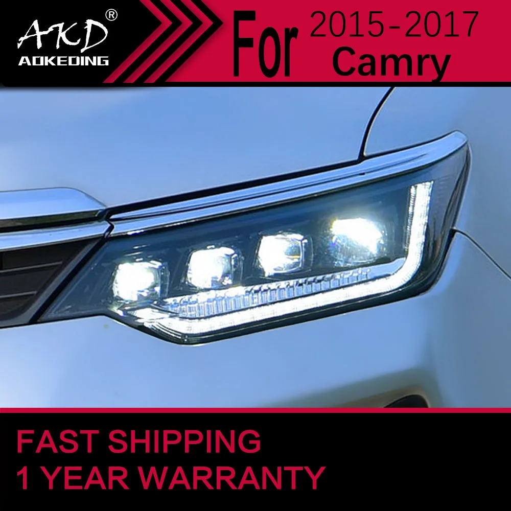 

Car Lights for Toyota Camry v55 LED Headlight 2015-2017 Camry Head Lamp Drl Projector Lens Automotive Accessories