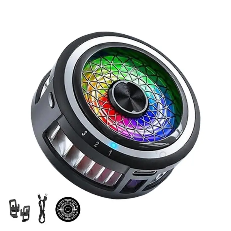 96BA Mobile Gaming Phone Cooling Fan with Attachment, Quiet Venting, and Stable Contact for Charging Heat.