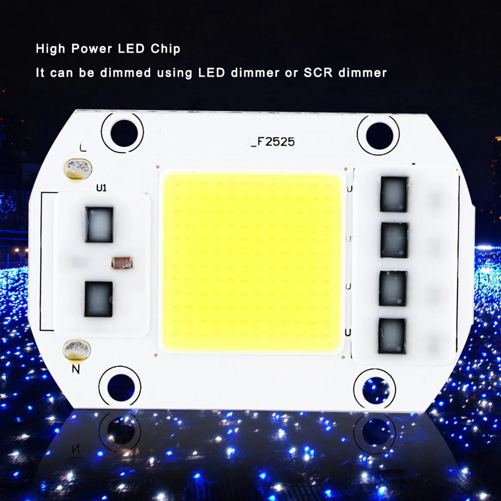 100W 220V Cool White High-Power LED Chip High-Voltage COB Light Source Suitable for Indoor and Outdoor Lighting LED Chip Modules