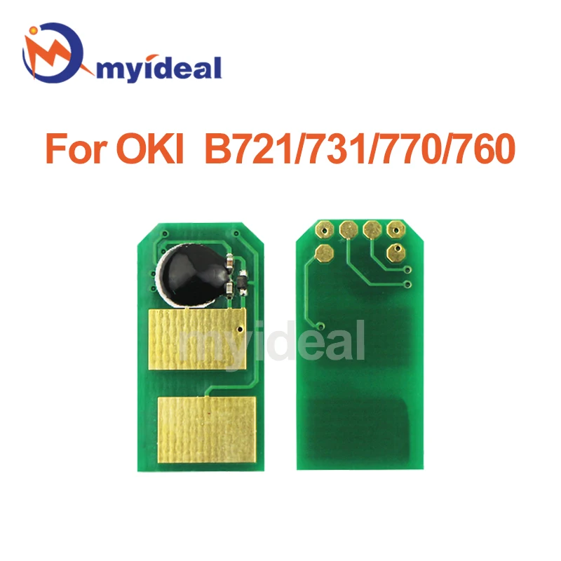 

45488801 45488802 Чип картриджа с тонером для OKI B721 B731 B770 B760 731 770 760, чипы сброса порошка принтера, заправка