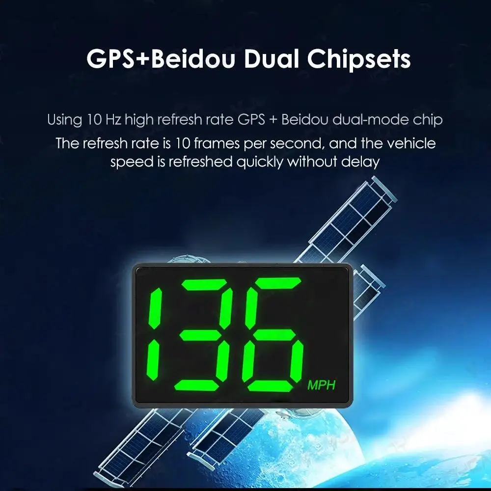 Universal Car GPS HUD Heads Up Display Car Speedometer Display Vehicle Speed Kilometers Miles Speedometer Small Size